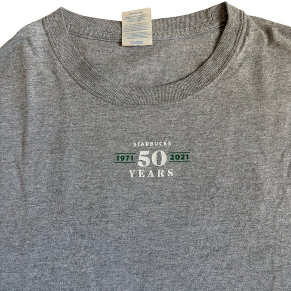 Starbucks 50th Anniversary Employee Uniform T-Shirt - Size Small - Picture 3 of 8